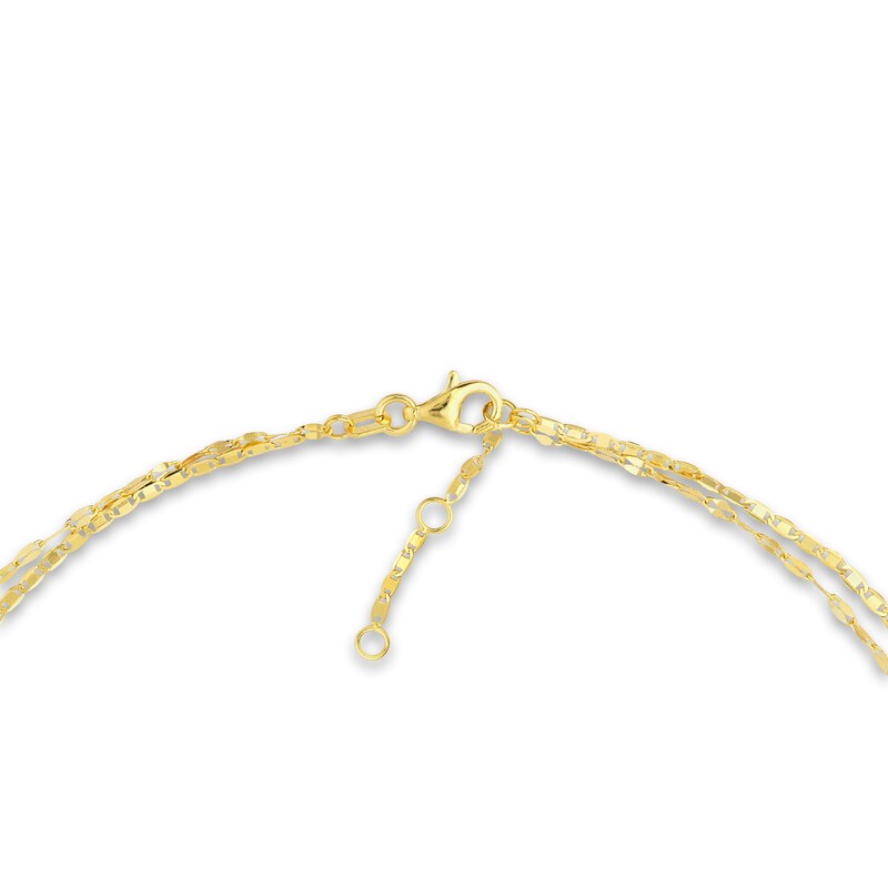 Main Image 3 of Solid Mixed Chain Bracelet 14K Yellow Gold 7.5" Adj.