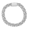 Thumbnail Image 1 of Semi-Solid Diamond Cuban Link Bracelet 1/2 ct tw Round Sterling Silver 8.5"