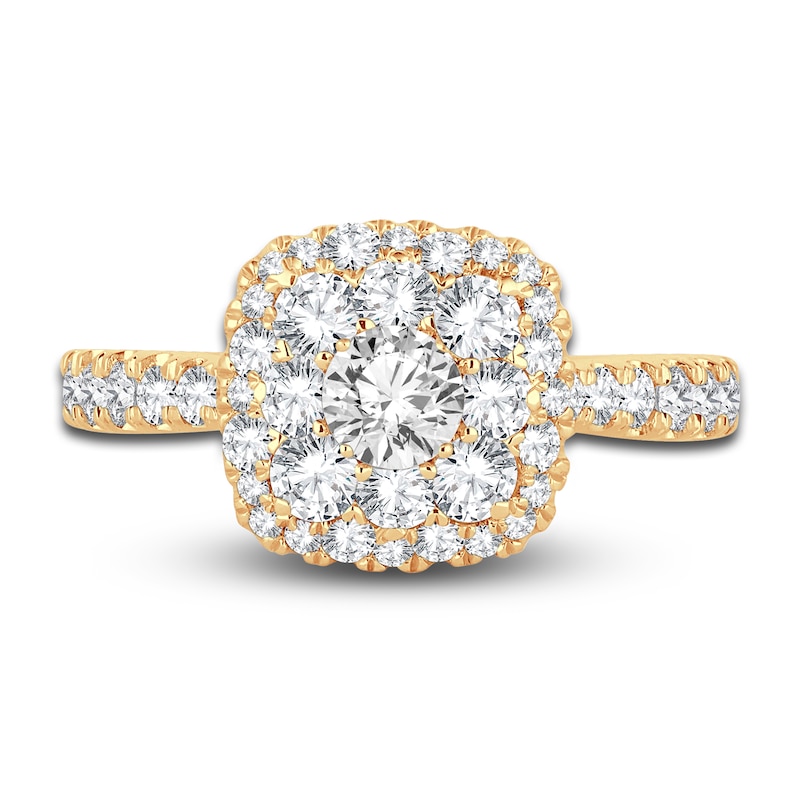 Main Image 3 of Diamond Engagement Ring 1-1/2 ct tw Round 14K Yellow Gold