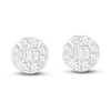 Thumbnail Image 1 of Diamond Stud Earrings 1/3 ct tw Baguette/Round 10K White Gold