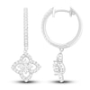 Thumbnail Image 2 of Diamond Dangle Earrings 1/2 ct tw Round 10K White Gold