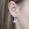 Diamond Dangle Earrings 1/2 ct tw Round 10K White Gold