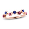 Thumbnail Image 1 of Juliette Maison Natural Rhodolite Garnet & Natural Blue Sapphire Ring 10K Rose Gold