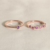 Thumbnail Image 4 of Juliette Maison Natural Rhodolite Garnet & Natural Blue Sapphire Ring 10K Rose Gold
