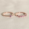 Thumbnail Image 4 of Juliette Maison Natural Pink Tourmaline & Natural Emerald Ring 10K White Gold