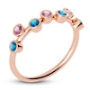 Thumbnail Image 2 of Juliette Maison Natural Pink Tourmaline & Natural Blue Zircon Ring 10K Rose Gold