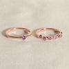 Thumbnail Image 4 of Juliette Maison Natural Pink Tourmaline & Natural Blue Zircon Ring 10K Rose Gold