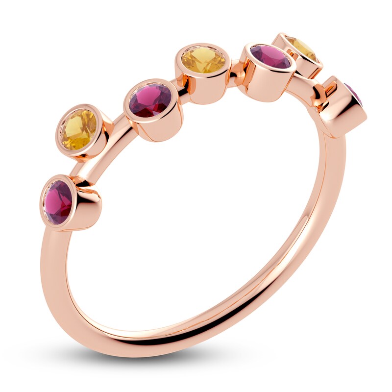Main Image 2 of Juliette Maison Natural Citrine & Natural Rhodolite Garnet Ring 10K Rose Gold