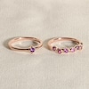 Thumbnail Image 4 of Juliette Maison Natural White Sapphire & Natural Ruby Ring 10K White Gold