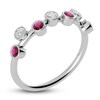Thumbnail Image 2 of Juliette Maison Natural White Sapphire & Natural Rhodolite Garnet Ring 10K White Gold