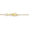 Thumbnail Image 5 of Lab-Created Emerald & White Lab-Created Sapphire Necklace 10K Yellow Gold 18"