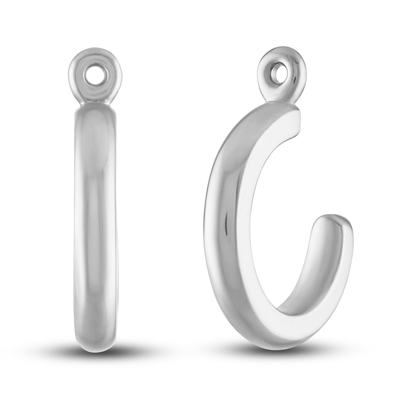 Main Image 1 of Hoop Earring Jackets 14K White Gold (Jacket Only)