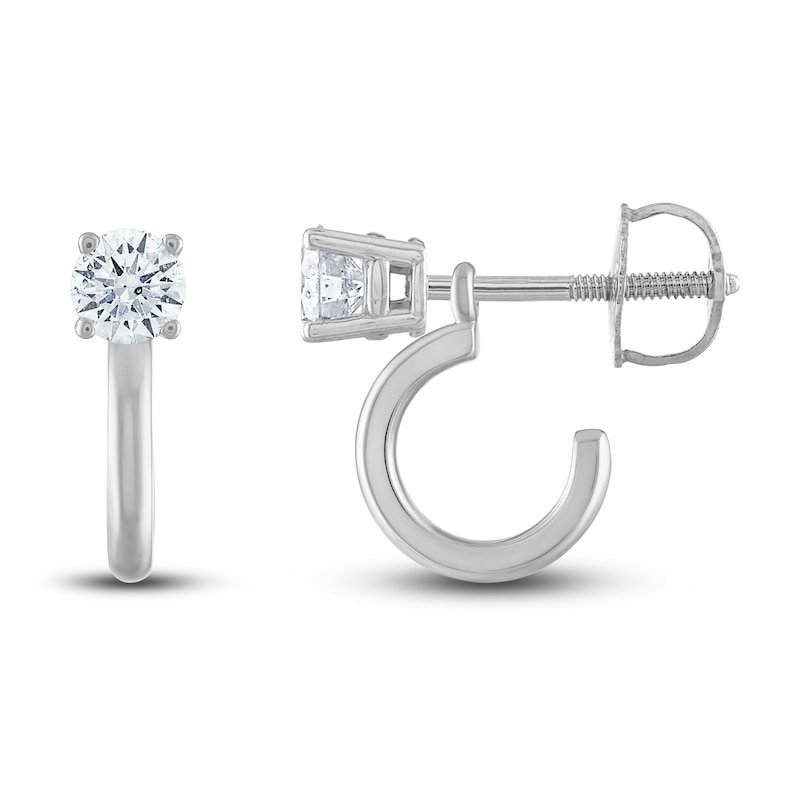 Main Image 2 of Hoop Earring Jackets 14K White Gold (Jacket Only)