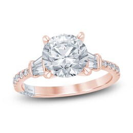 Pnina Tornai Diamond Engagement Ring 2-3/8 ct tw Baguette/Round 14K Rose Gold