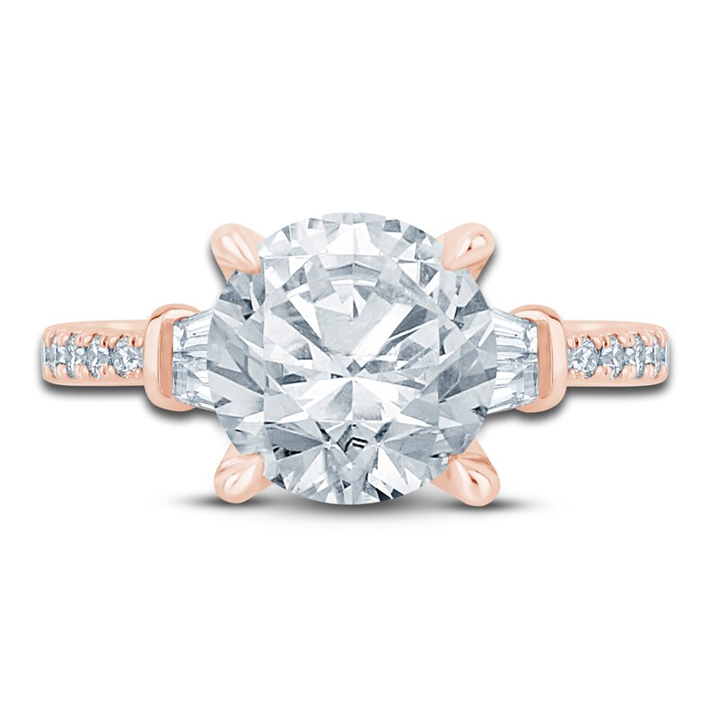 Main Image 3 of Pnina Tornai Diamond Engagement Ring 2-3/8 ct tw Baguette/Round 14K Rose Gold
