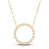 Thumbnail Image 1 of Diamond Circle Necklace 1/2 ct tw Round 14K Yellow Gold 18"