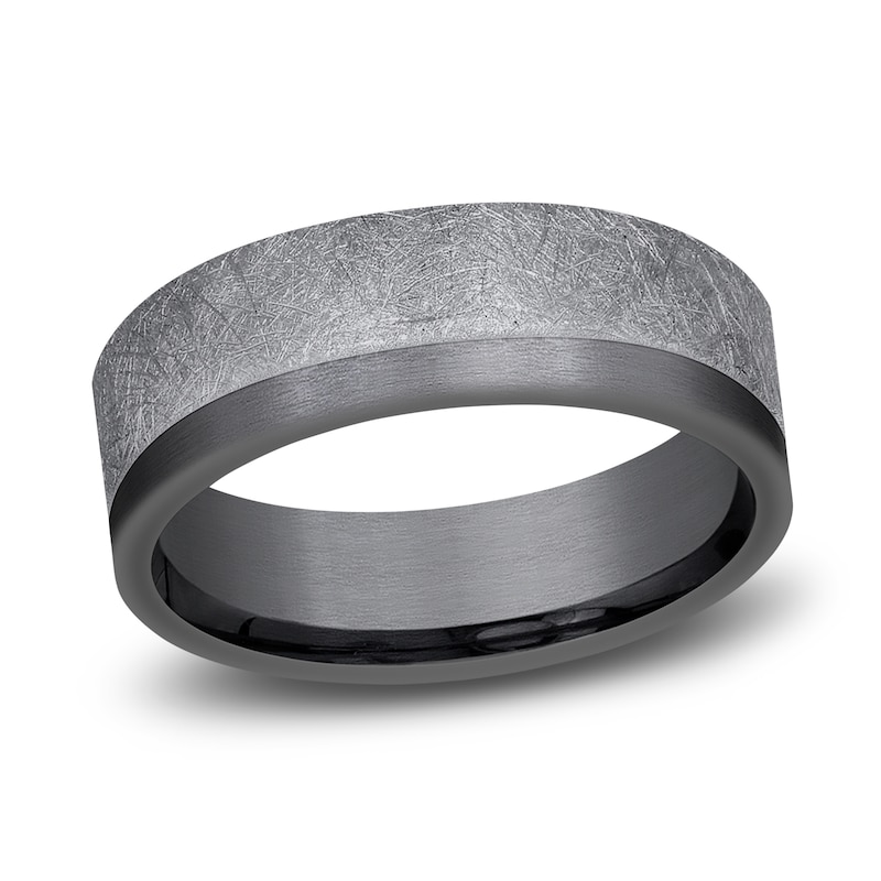 Main Image 1 of Men's Asymmetrical Swirl Band Tantalum 7.0mm