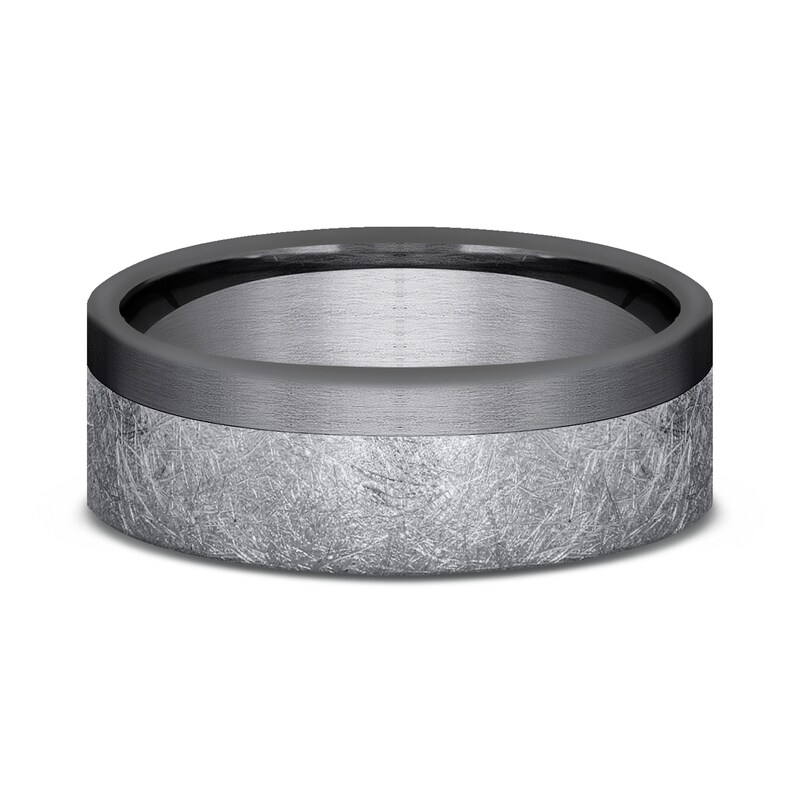 Men's Asymmetrical Swirl Band Tantalum 7.0mm