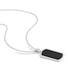 Thumbnail Image 2 of Y-Knot Men's Diamond Necklace 1/20 ct tw Round Black Enamel/Sterling Silver 22"