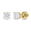 Thumbnail Image 1 of Lab-Grown Diamond Solitaire Stud Earrings 1 ct tw Round 14K Yellow Gold (SI2/F)