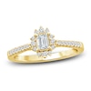 Thumbnail Image 1 of Diamond Engagement Ring 1 ct tw Emerald/Round 14K Yellow Gold