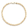 Solid Glitter Rope Bracelet 10K Yellow Gold 8.5"