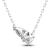 Thumbnail Image 3 of Diamond Pendant Necklace 1/2 ct tw Oval/Pear 14K White Gold 18"