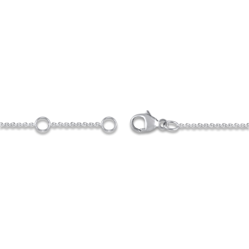 Main Image 3 of Diamond Initial D Bracelet 1/20 ct tw Round 14K White Gold 7"