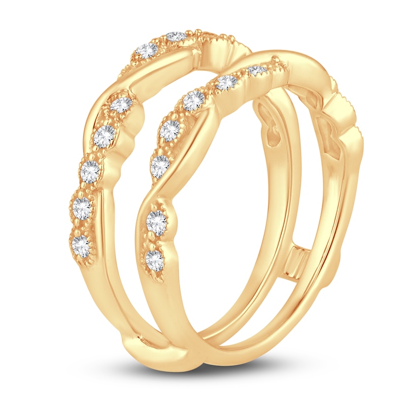 Main Image 2 of Diamond Twist Enhancer Band 1/3 ct tw Round 14K Yellow Gold