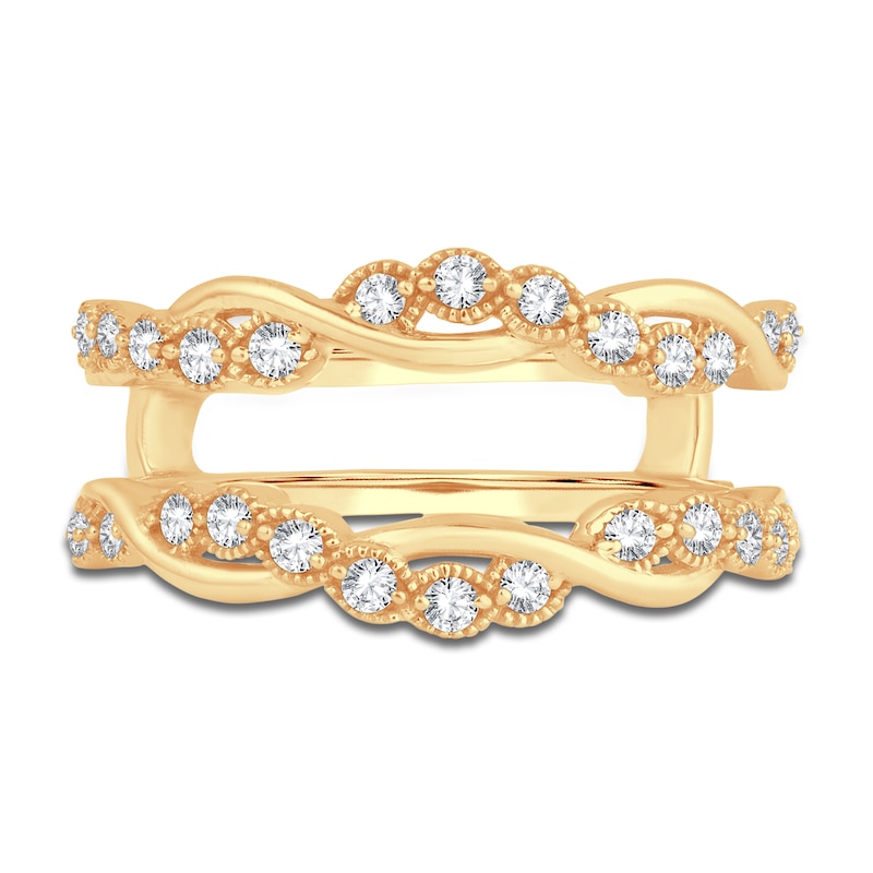 Main Image 3 of Diamond Twist Enhancer Band 1/3 ct tw Round 14K Yellow Gold