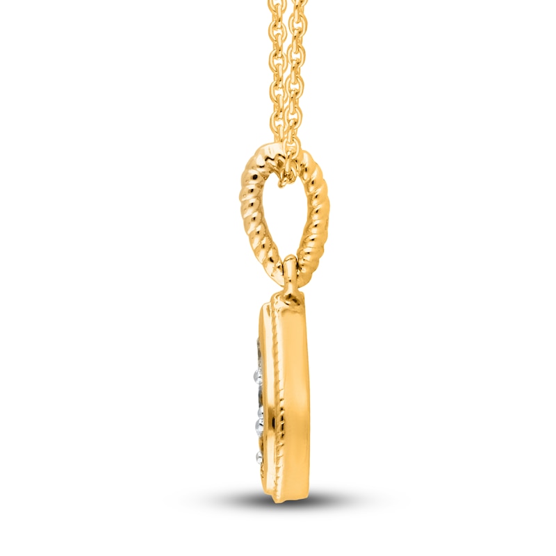 Main Image 2 of Kallati Diamond Necklace 1/4 ct tw Round 14K Yellow Gold 18"
