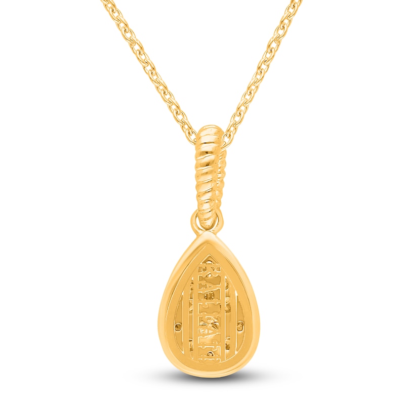 Main Image 3 of Kallati Diamond Necklace 1/4 ct tw Round 14K Yellow Gold 18"