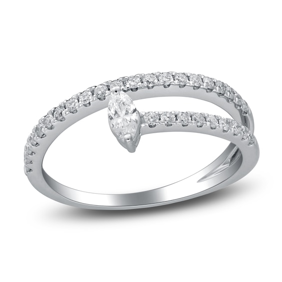Diamond Ring 13 ct tw Round 14K White Gold