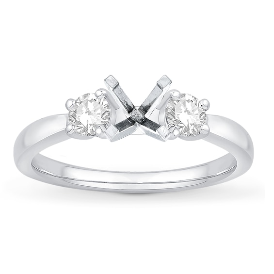 Chosen Diamond 3-Stone Engagement Ring Setting 1/4 ct tw Round Platinum