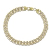 Thumbnail Image 1 of Semi-Solid Pave Curb Chain Bracelet 14K Yellow Gold 8.5" 7.8mm