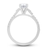 Thumbnail Image 3 of Diamond Engagement Ring 1-1/8 ct tw Round/Baguette 14K White Gold