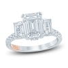 Thumbnail Image 0 of Pnina Tornai Lab-Created Diamond Engagement Ring 3-1/2 ct tw Emerald/Round 14K White Gold