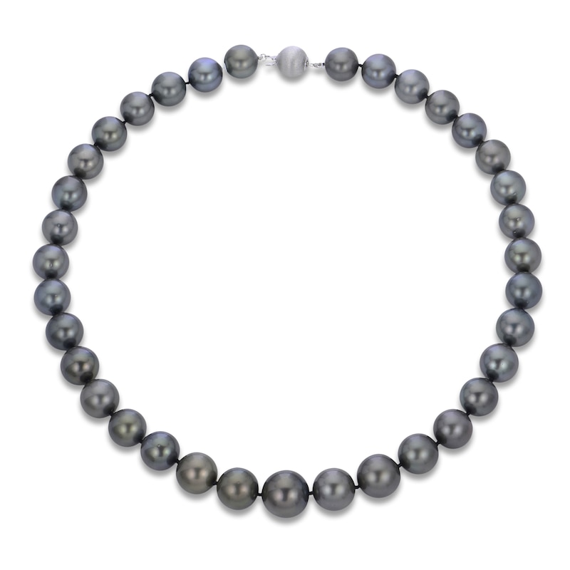 Main Image 1 of Tahitian Freshwater Cultured Pearl Necklace 14K White Gold 18"