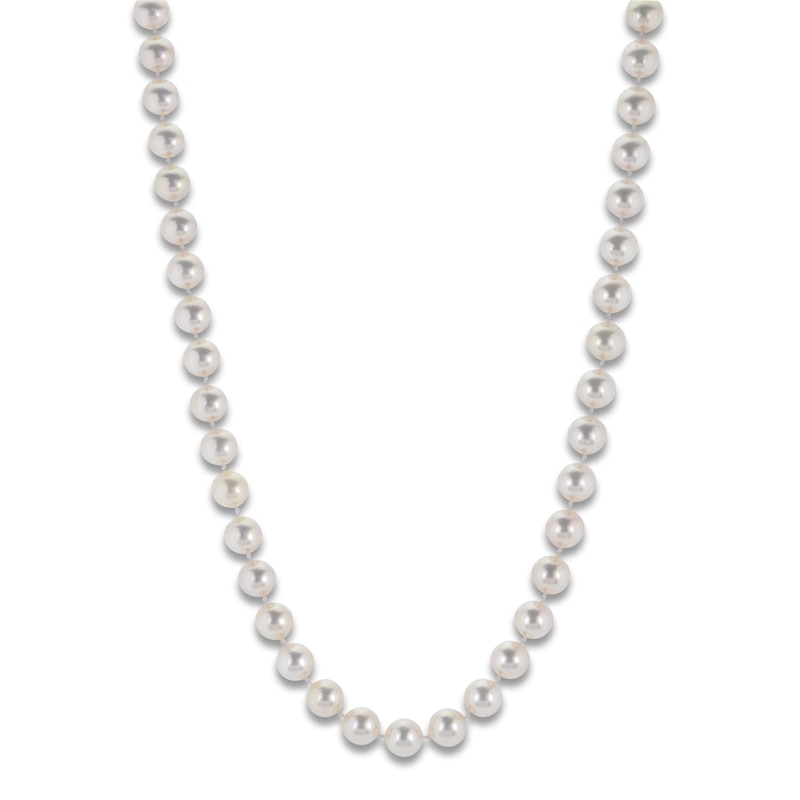 Main Image 3 of Freshwater Cultured Pearl Necklace 14K Yellow Gold 18"