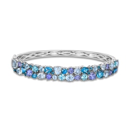 Le Vian Mare Azzurro Natural Multi-Gemstone Bangle Bracelet 14K Vanilla Gold