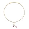 Thumbnail Image 1 of Le Vian Couture Pear-Shaped Natural Ruby Dangle Necklace 1-1/3 ct tw Diamonds 18K Honey Gold