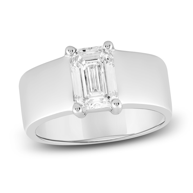 Emerald-Cut Lab-Created Diamond Ring 2 ct tw 14K White Gold