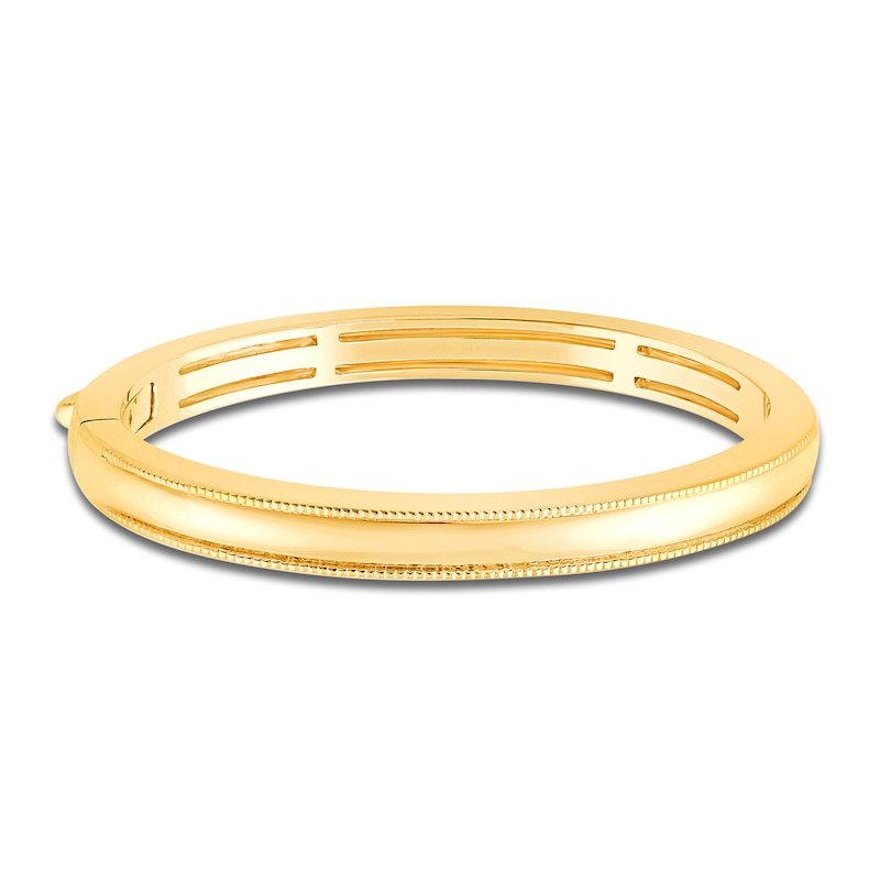 Main Image 1 of Children's Solid Bangle Bracelet 18K Yellow Gold 4mm