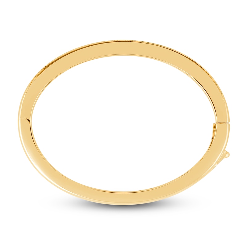 Main Image 3 of Children's Solid Bangle Bracelet 18K Yellow Gold 4mm