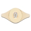 Thumbnail Image 3 of Emerald-Cut Diamond Solitaire Signet Ring 1/6 ct tw 10K Yellow Gold