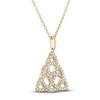 Thumbnail Image 2 of Diamond Celtic Knot Necklace 1/3 ct tw 10K Yellow Gold 18"