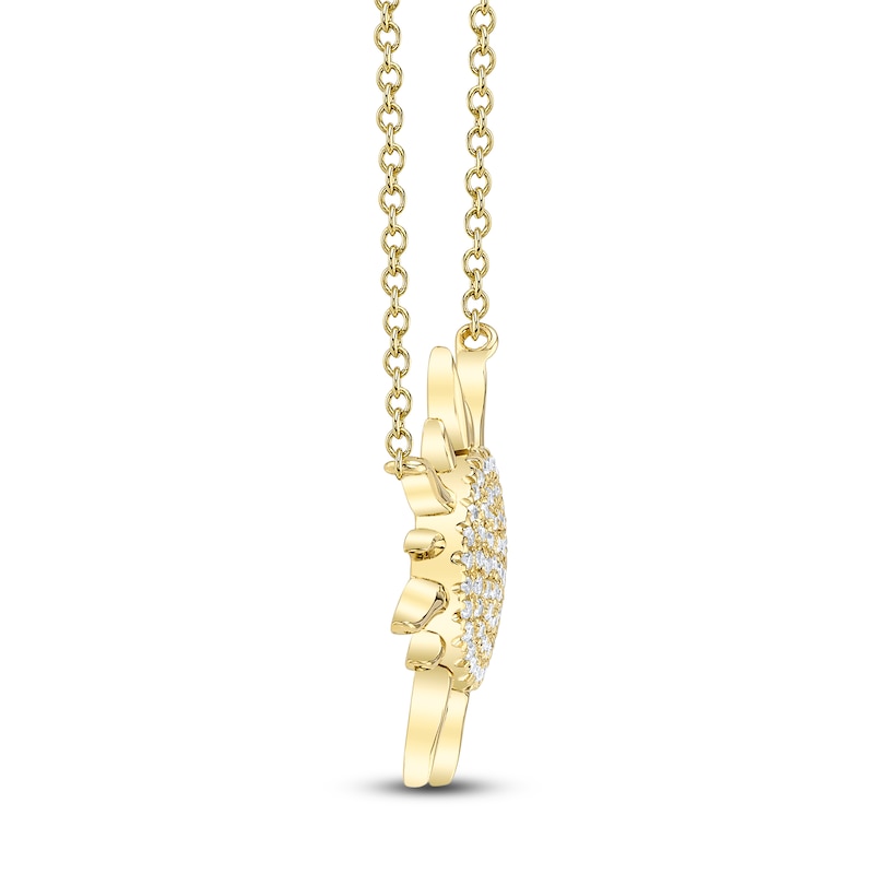 Main Image 2 of Shy Creation Diamond Sun Necklace 1/8 ct tw 14K Yellow Gold 18" SC55019149