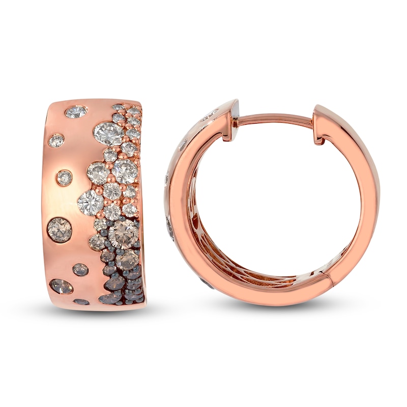 Main Image 1 of Le Vian Tramonto D'Oro Diamond Hoop Earrings 1-1/6 ct tw 14K Strawberry Gold