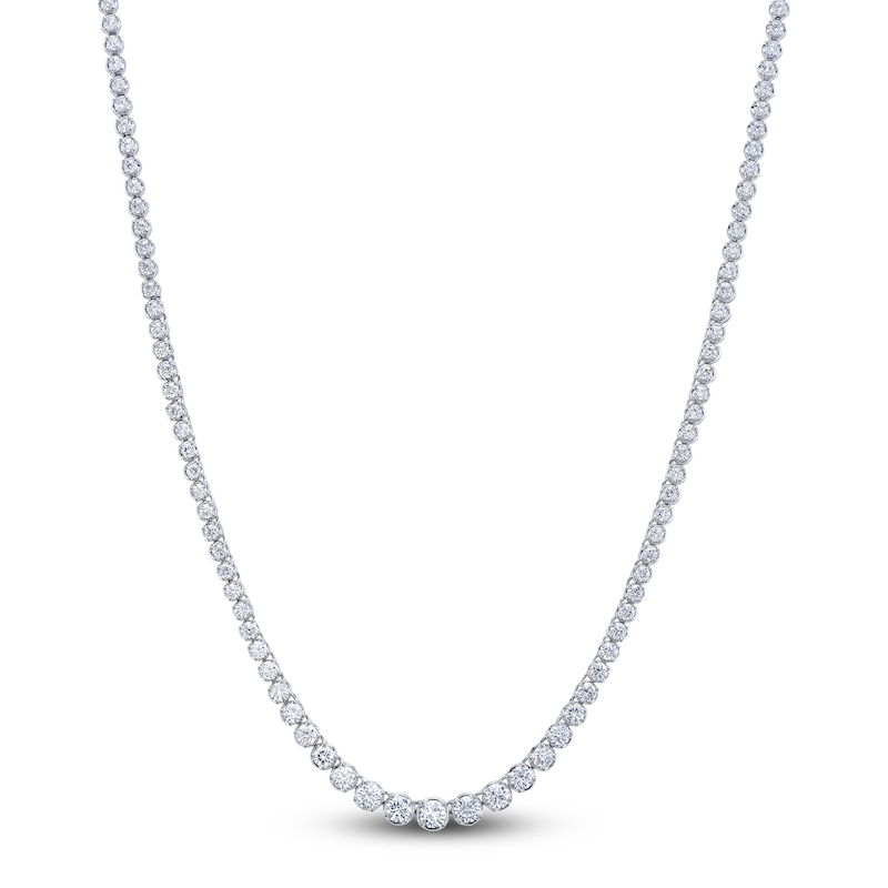 Main Image 1 of Shy Creation Diamond Riviera Necklace 4-1/2 ct tw 14K White Gold 18" SC55022934