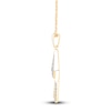 Thumbnail Image 2 of Diamond Pavé-Set Shield Necklace 1/4 ct tw 14K Yellow Gold 18"